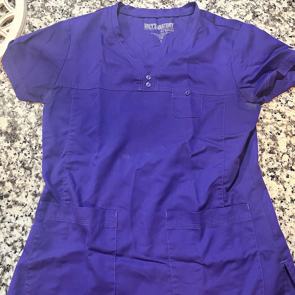 Greys anatomy scrub top, purple.
